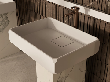 TOWER KEPLERO - Freestanding Solid Surface washbasin by MOMA Design - view 3